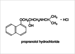 塩酸プロプラノロール構造式